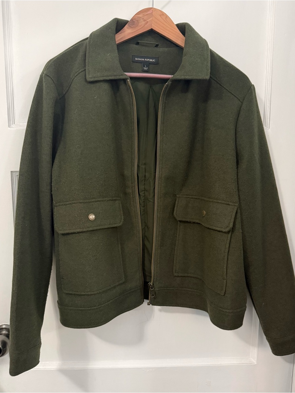 Banana Republic Olive Green Zip Jacket